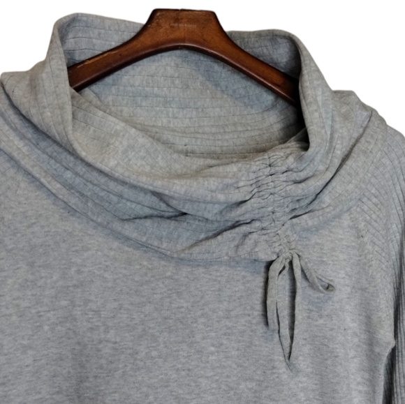 -486 Project Sweater Maternity Womens Size Large Cowl Neck Long Sleeve Grey - Picture 2 of 8